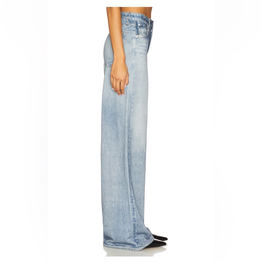 rag & bone Light Wash Wide Leg Jeans - Picture 3 of 4